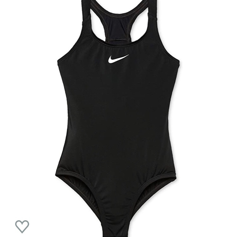 NWT Girls Nike Black Racerback Swimsuit